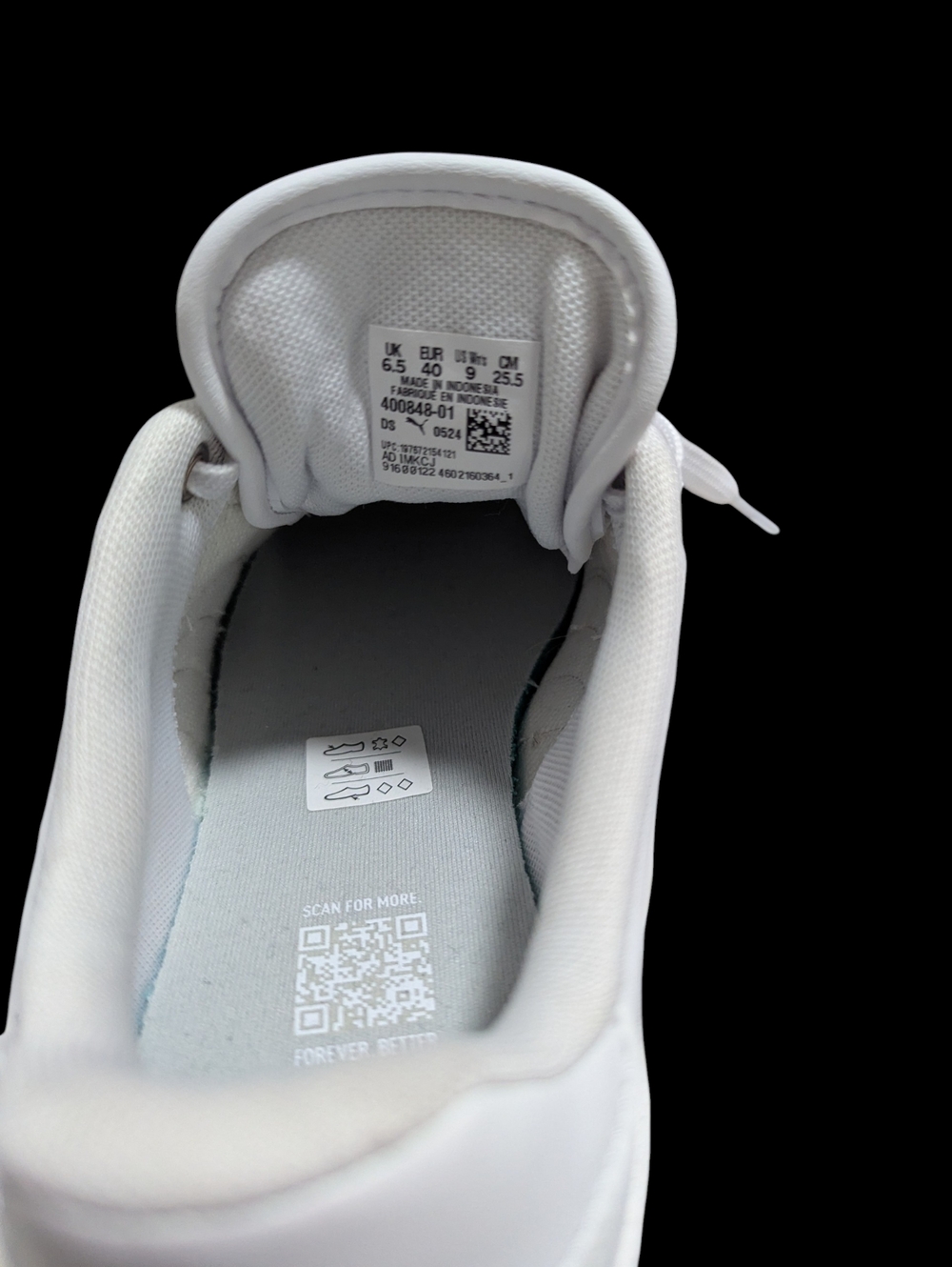 Puma White Platform Sneakers with Gold Detail - Picture 7 of 7